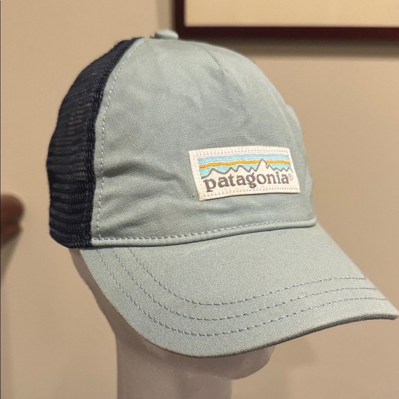 Patagonia Navy gray canvas mesh trucker hat baseball cap one size - Picture 3 of 12
